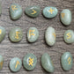 Green Aventurine Rune Stones Set Crystal with Elder Futhark Letterings - Set 1