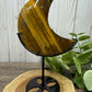 Tigers Eye Moon on Stand