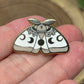 Butterfly Moth Moon Phase Pin - White and Gold