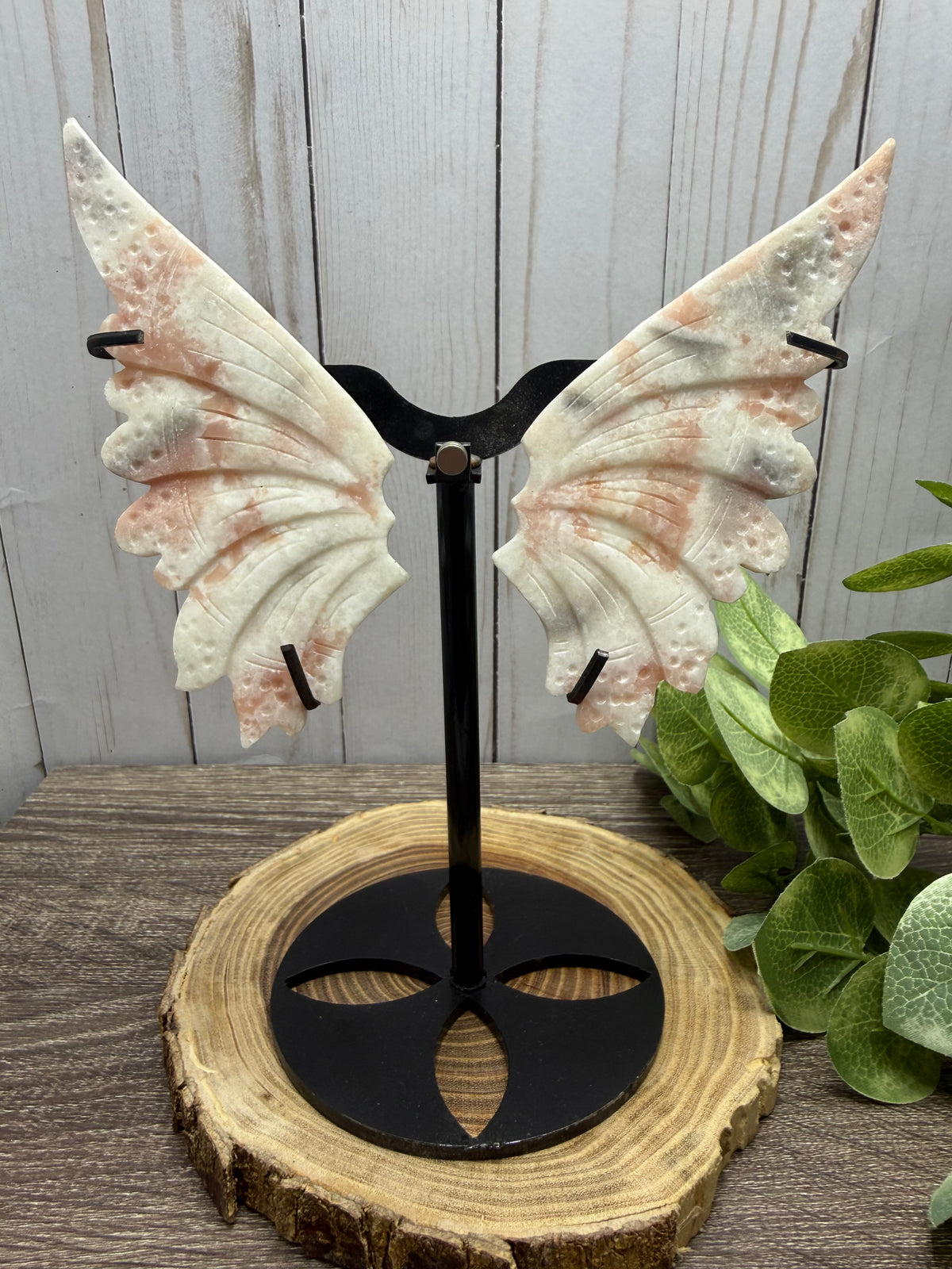 Large Butterfly Wings on Stand - Pink Opal (Discounted)