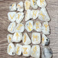 Rainbow Moonstone Rune Stones Set #2 Crystal with Elder Futhark Letterings