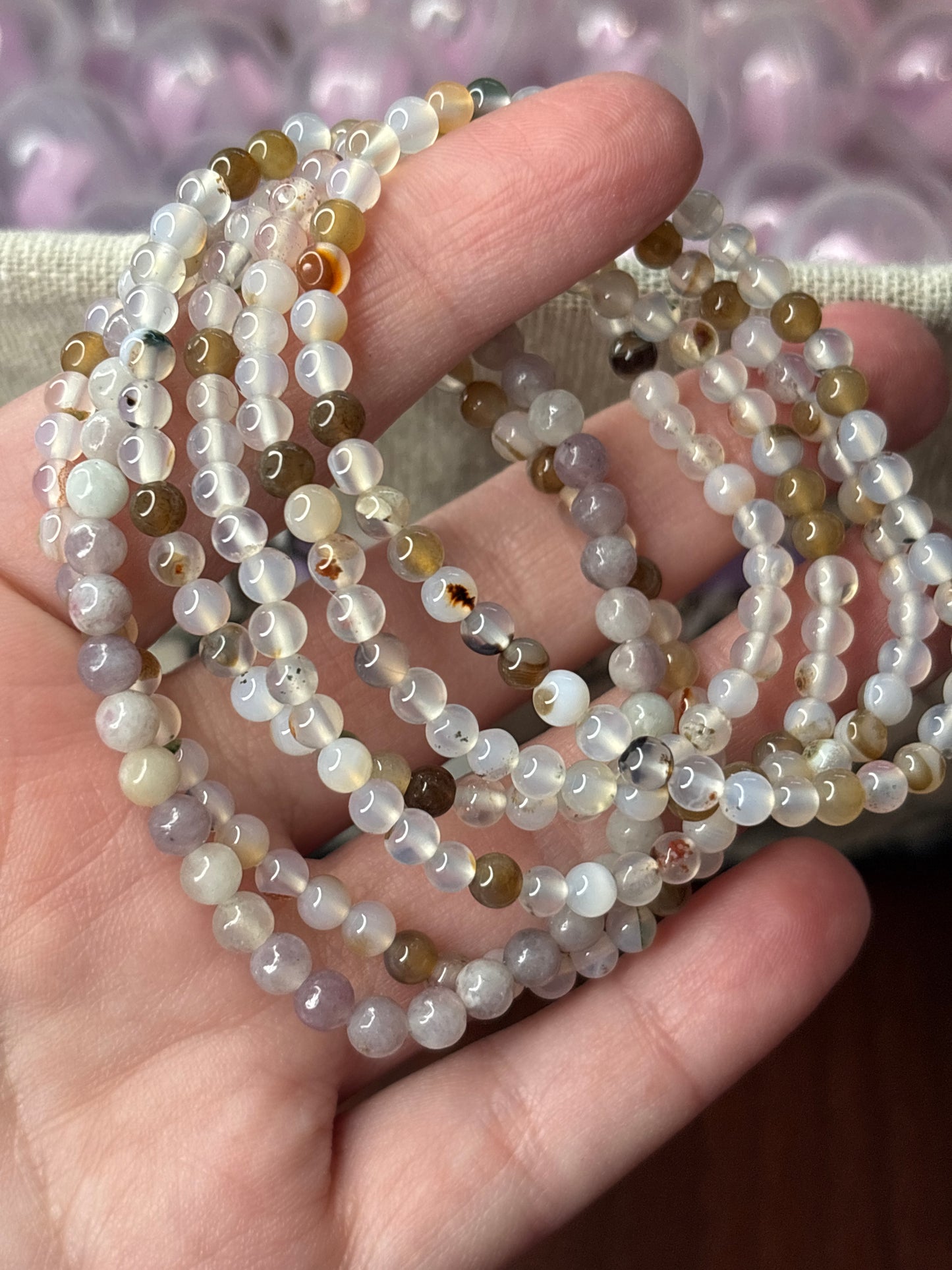 Agate - Bracelet 4 mm