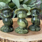 Owl with Witch Hat - Green Jade