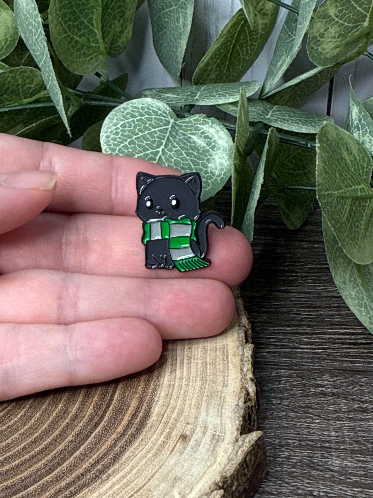 Harry Potter Inspired Cat Pins with Scarves