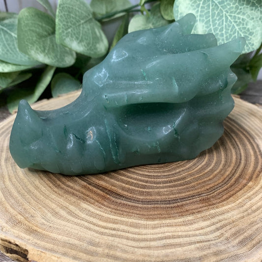 Green Aventurine Dragon Head - Large