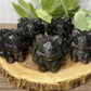 Nine Tailed Fox Obsidian Carvings