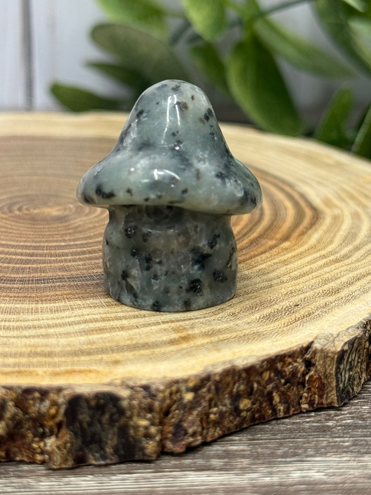 Crystal Ghost Carving With Mushroom Hat