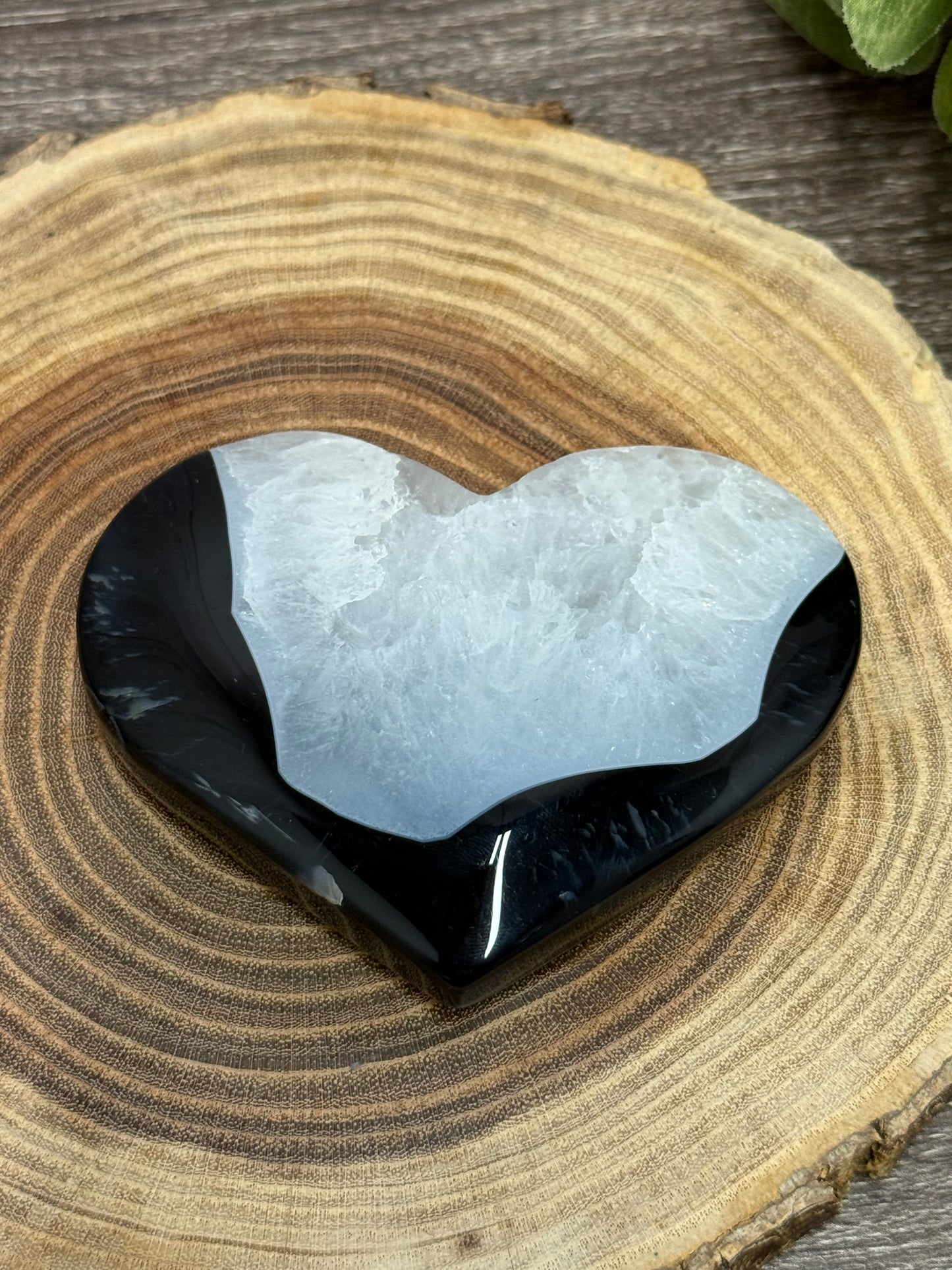 Black Agate Hearts