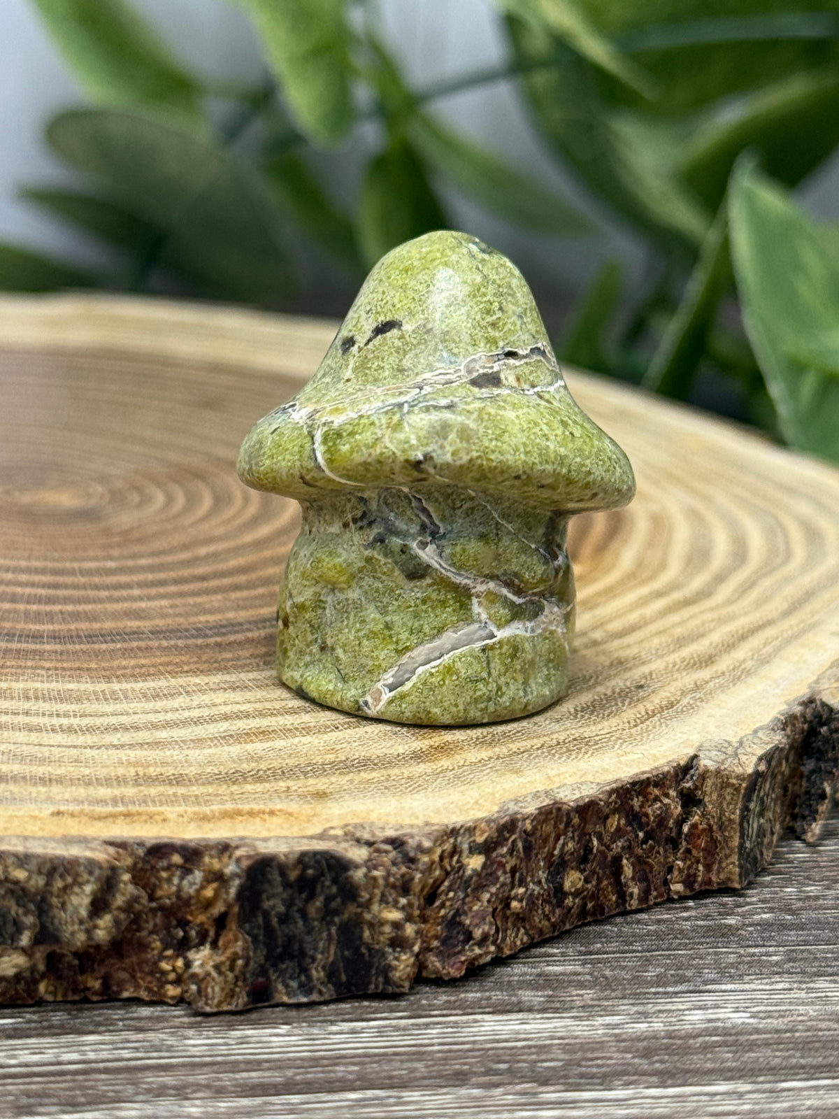 Crystal Ghost Carving With Mushroom Hat