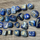 Lapis Lazuli Gemstone Rune Engraved Elder Futhark Lettering