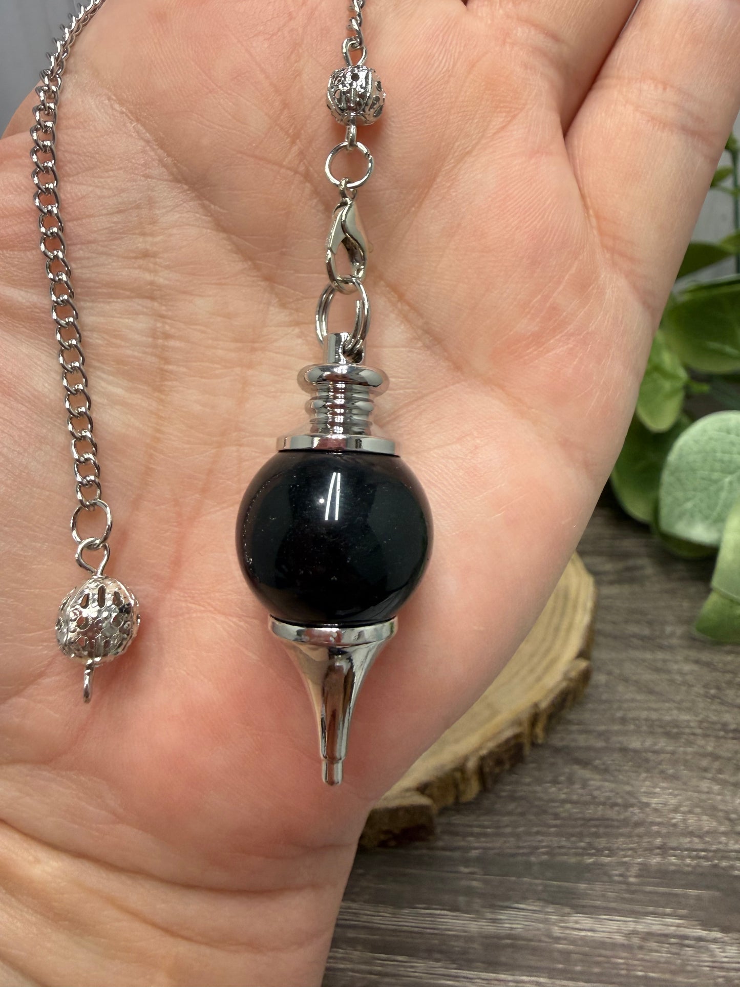 Pendulum Rounded - Black Obsidian