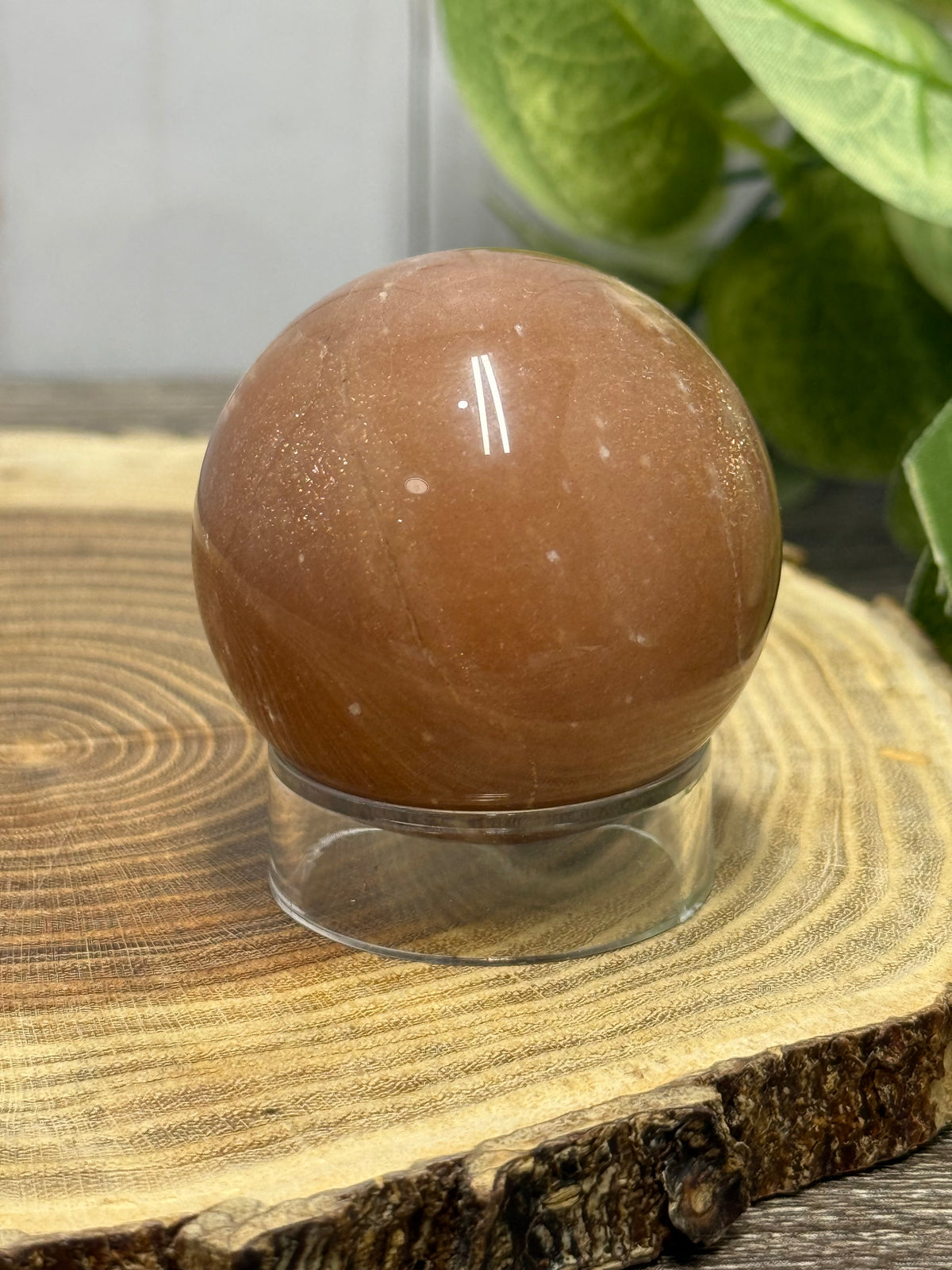 Peach Moonstone Spheres