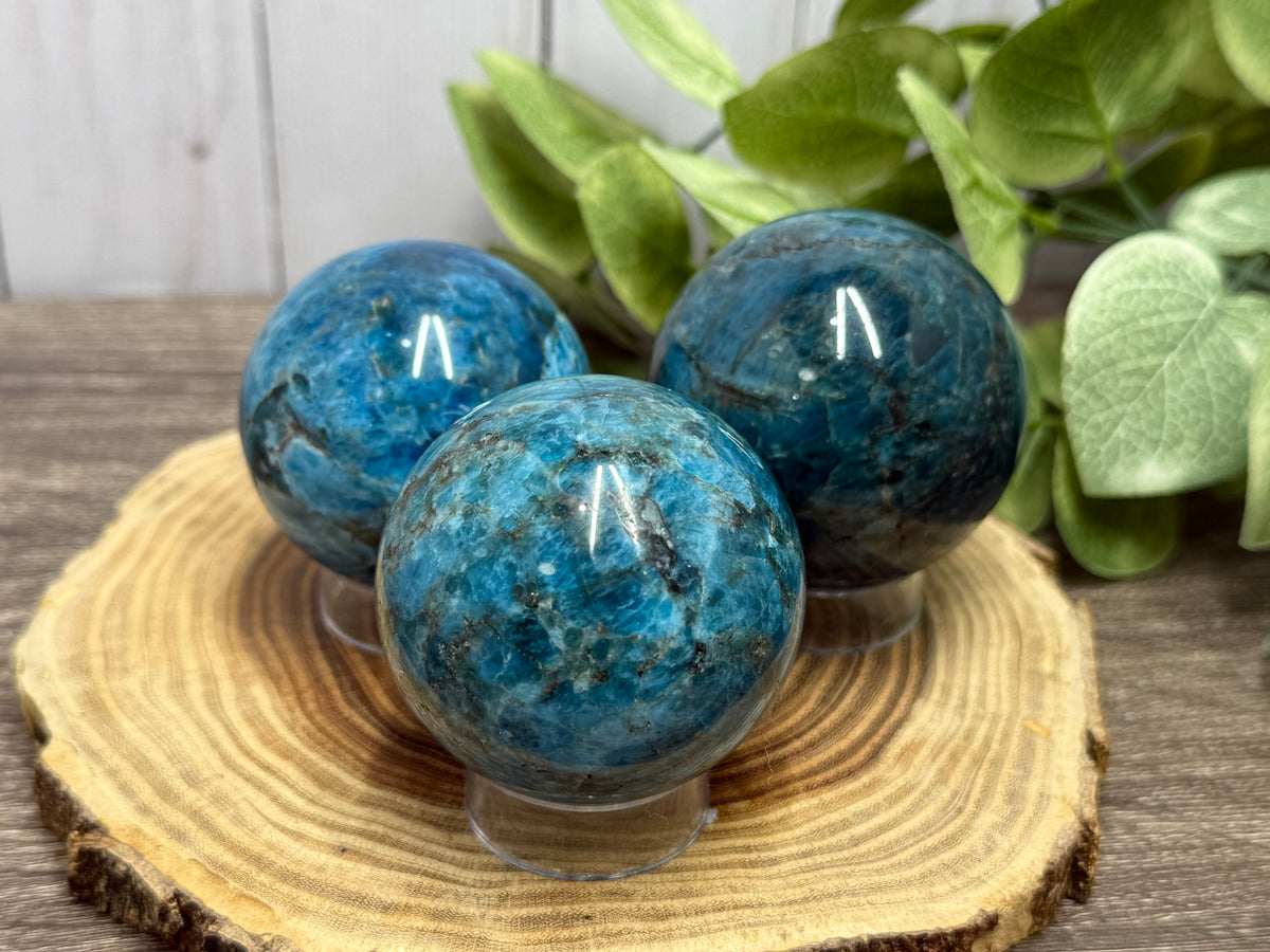 Blue Apatite Spheres