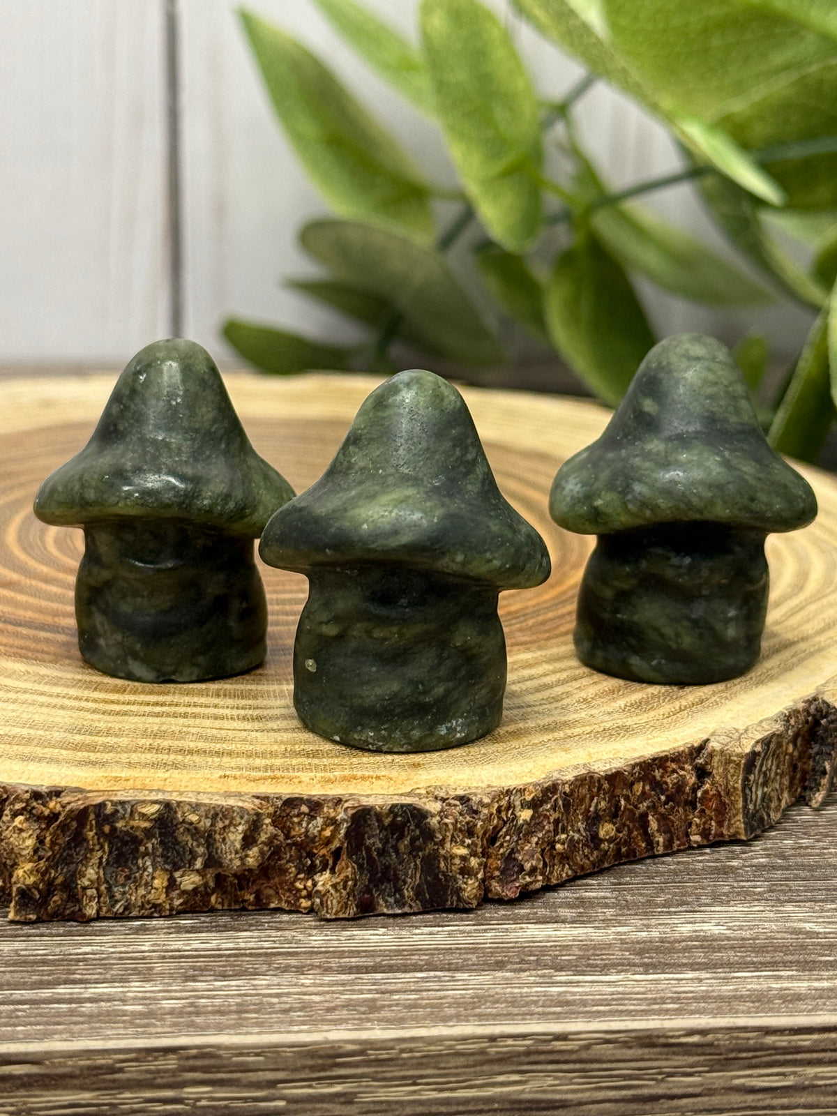 Crystal Ghost Carving With Mushroom Hat