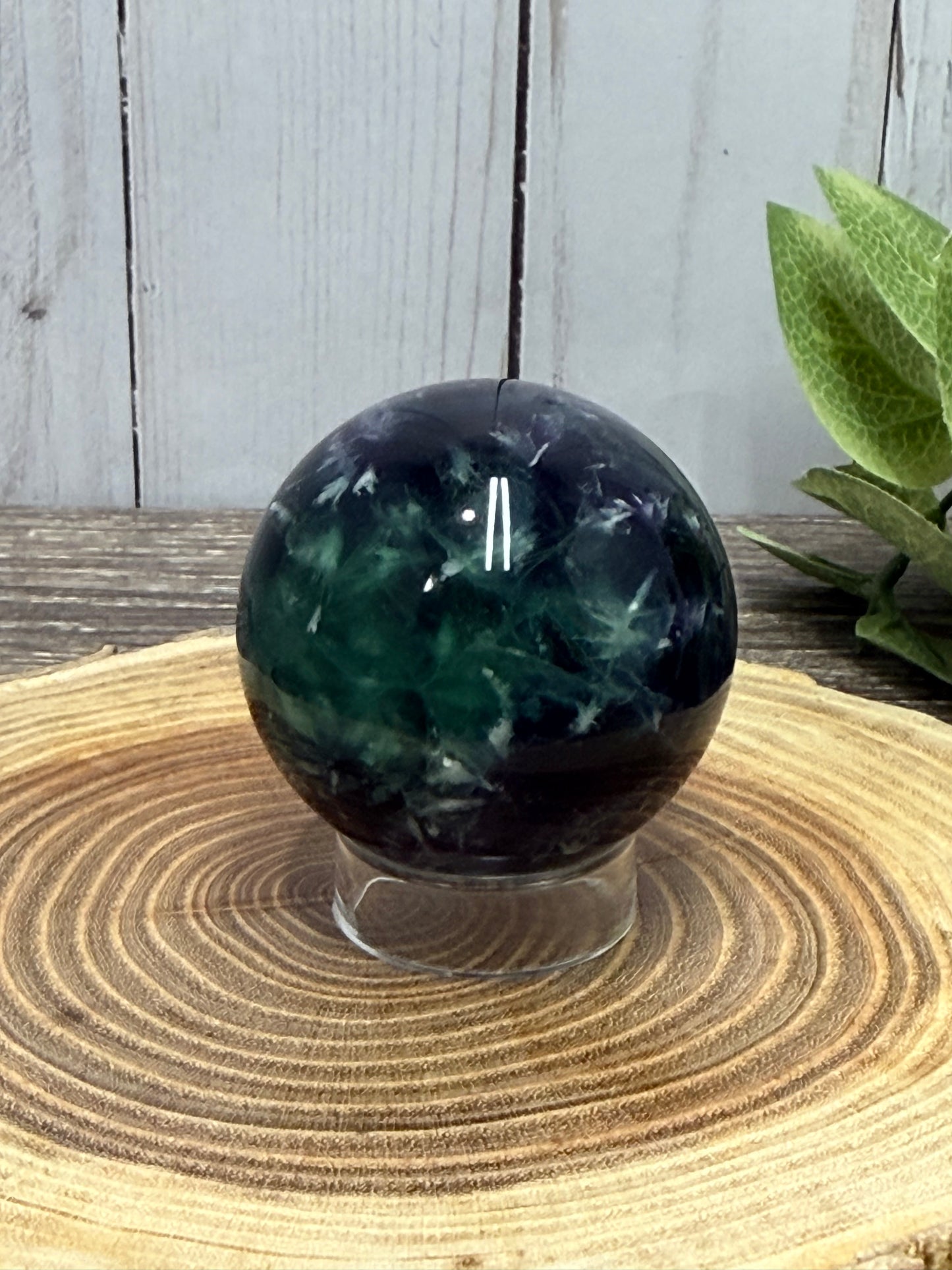 Snowflake Fluorite Sphere