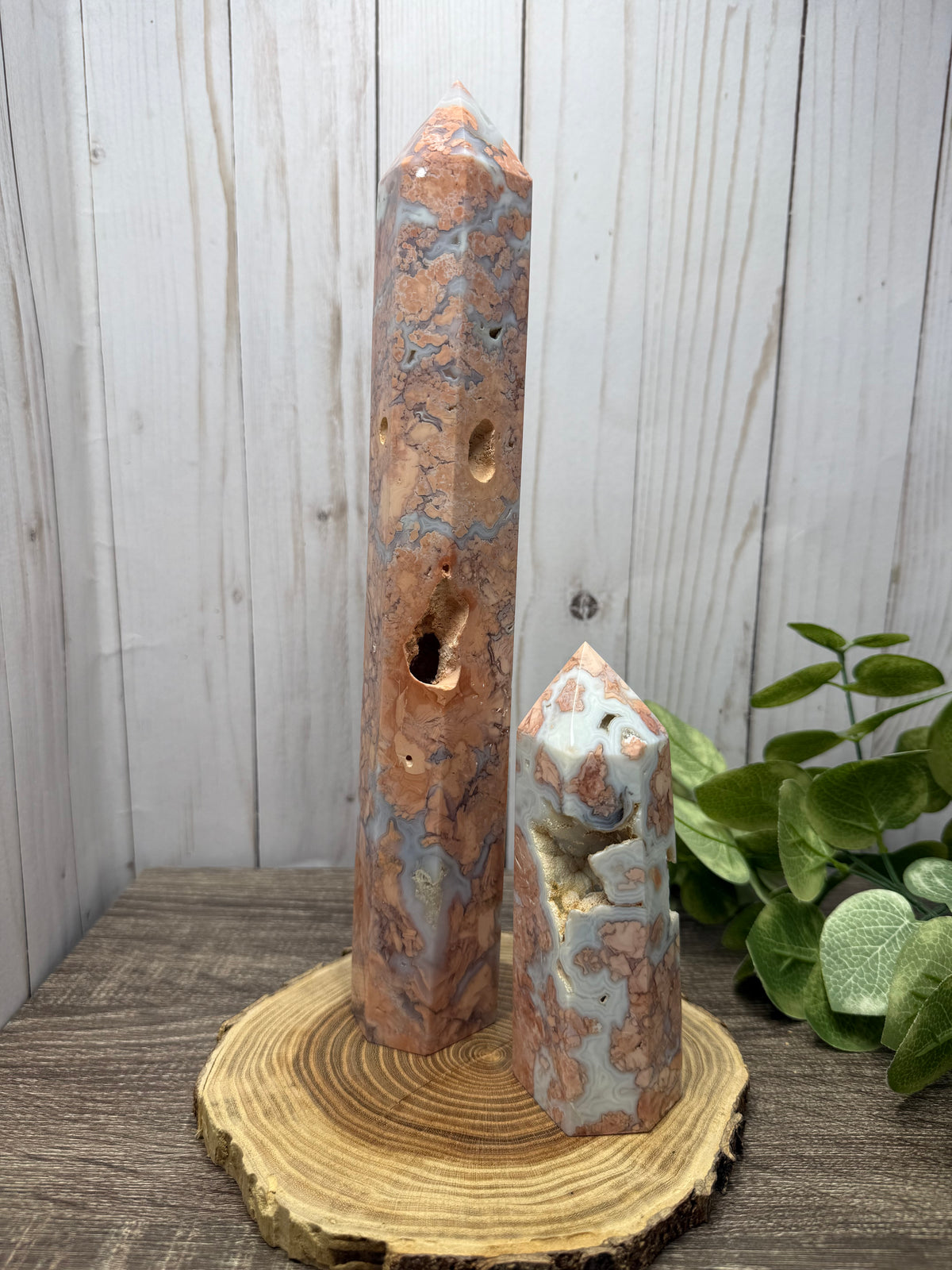 Pink Agate Towers - Statement Pieces