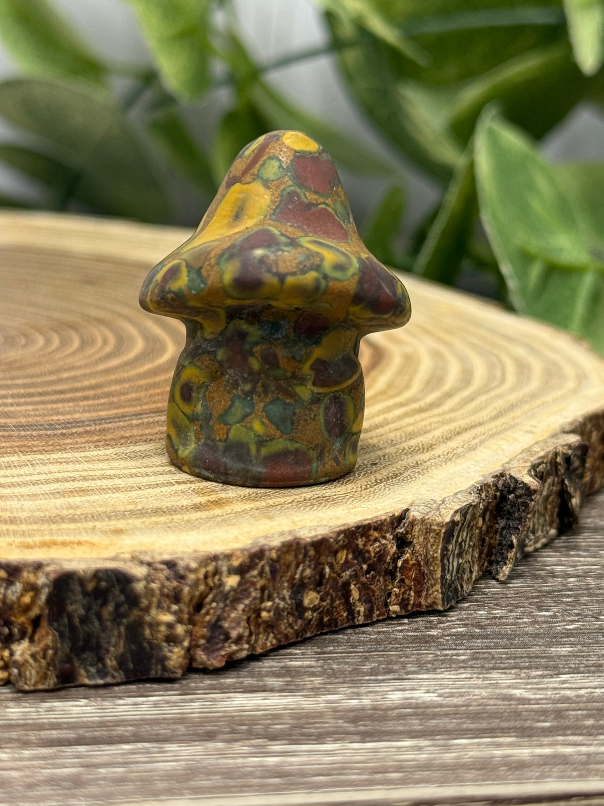 Crystal Ghost Carving With Mushroom Hat
