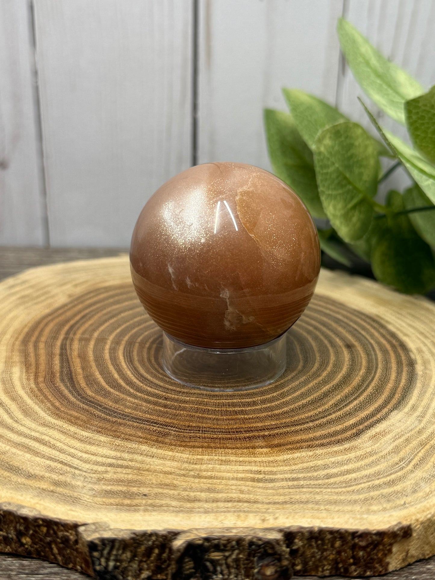 Peach Moonstone Spheres