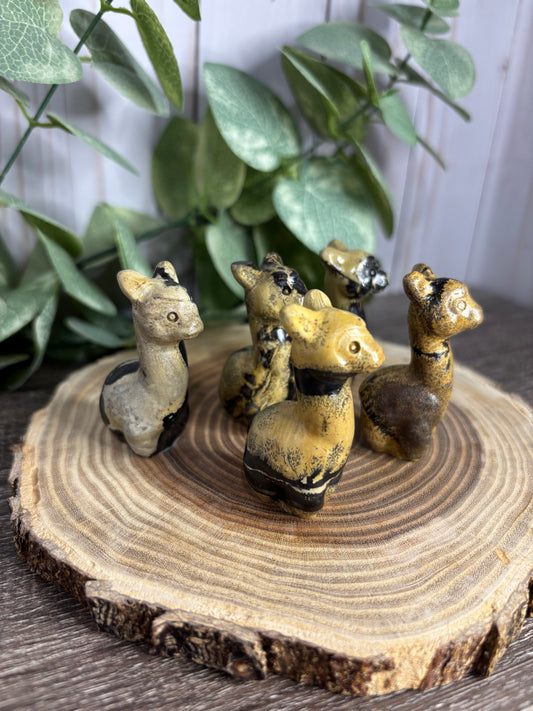 Llama Crystal Carving - Picture Jasper