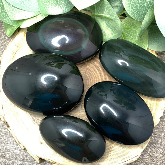 Obsidian - Rainbow Palm Stones