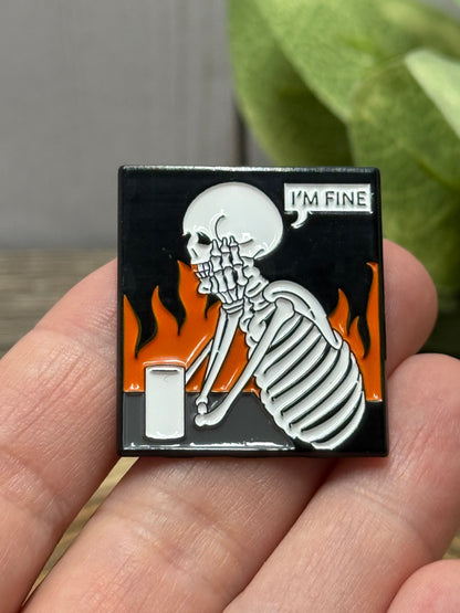 Skeleton Pins - I'm Fine with Fire, Artwork
