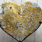 Extra Large Ocean Jasper Heart on Stand