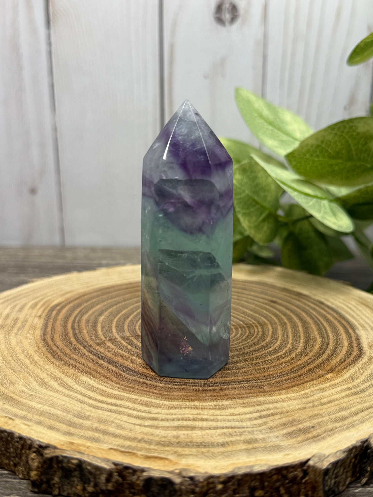 Purple and Green Fluorite Towers