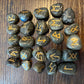 Labradorite Rune Stones Set Crystal with Elder Futhark Letterings