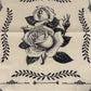 Altar Cloth Suede cream & black - floral roses and moon phases
