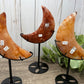 Fire Quartz Moons on Stands
