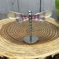 Small Dragonfly Wings on Stand - Fluorite