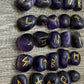 Amethyst Rune Stones Set Crystal with Elder Futhark Letterings - Set 2