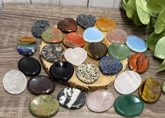 Worry Stones - Oval, Heart, Teardrop