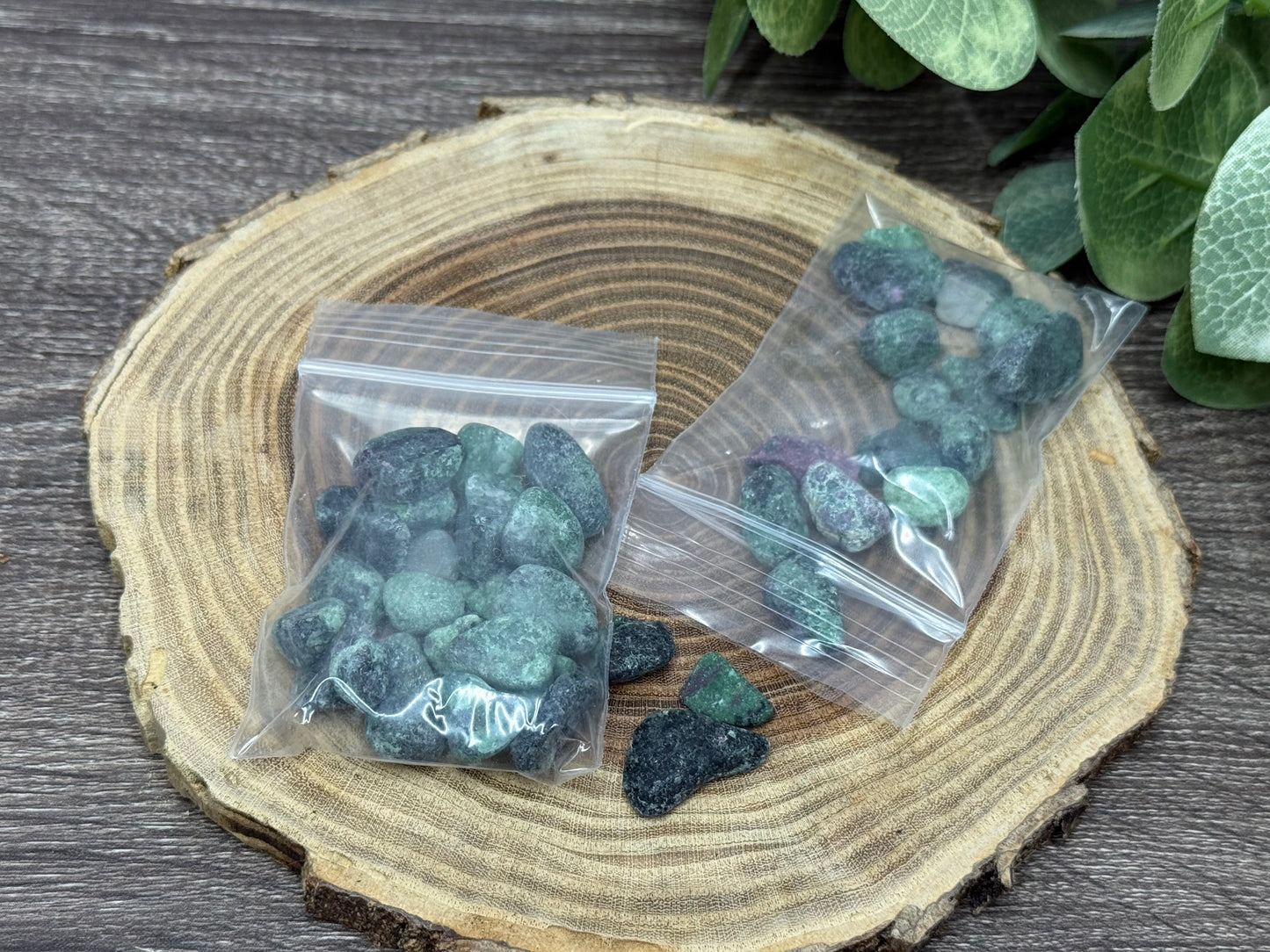 Ruby and Zoisite Crystal Chips