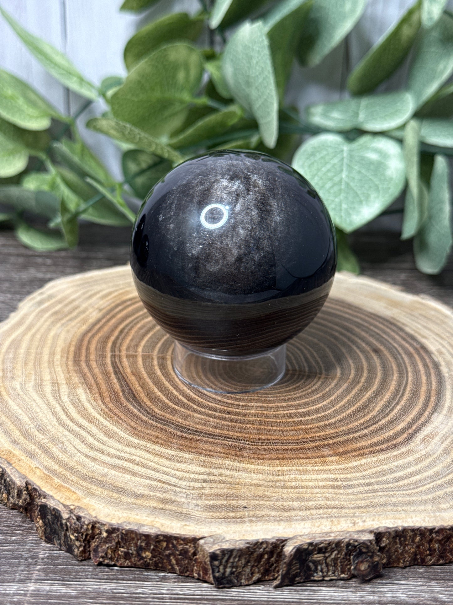 Silver Sheen Obsidian Sphere