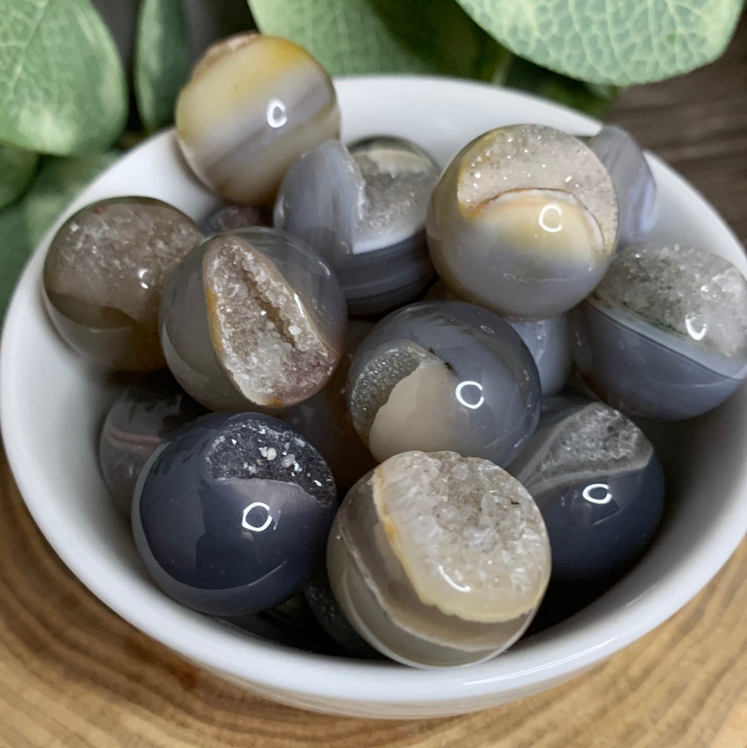 Druzy Agate Mini Spheres