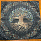 Altar Cloth suede - Tree of Life, Celtic knots in circular pattern