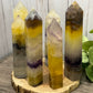 Fluorite Towers Larger - Yellow and Purple