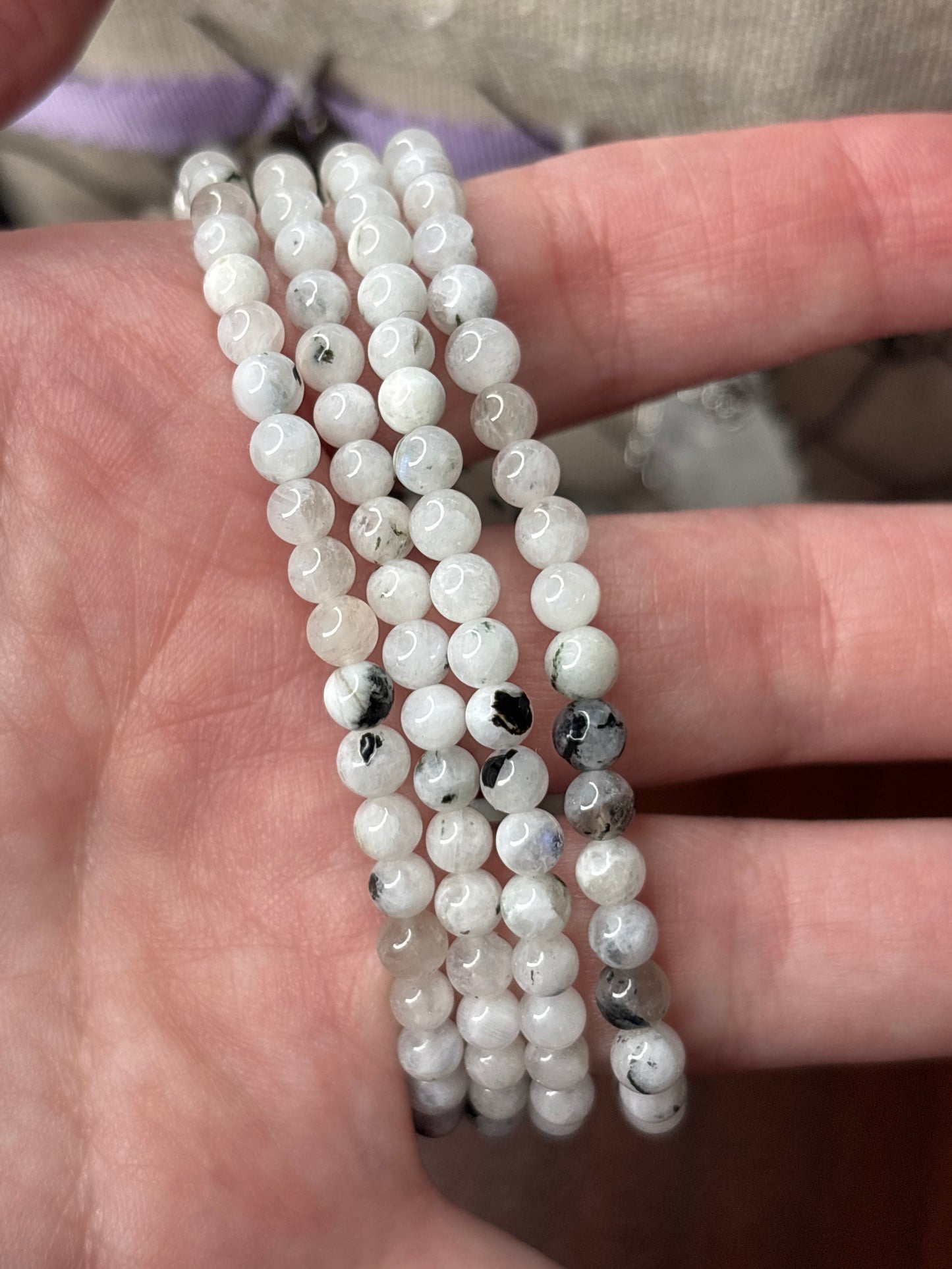 Rainbow Moonstone - Bracelet 4 mm