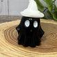 Obsidian Ghost Carving with Different Crystal Hats
