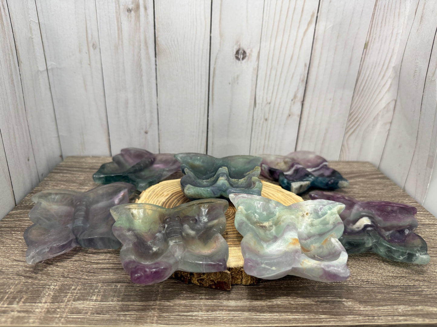 Butterfly Dish Carving - Fluorite
