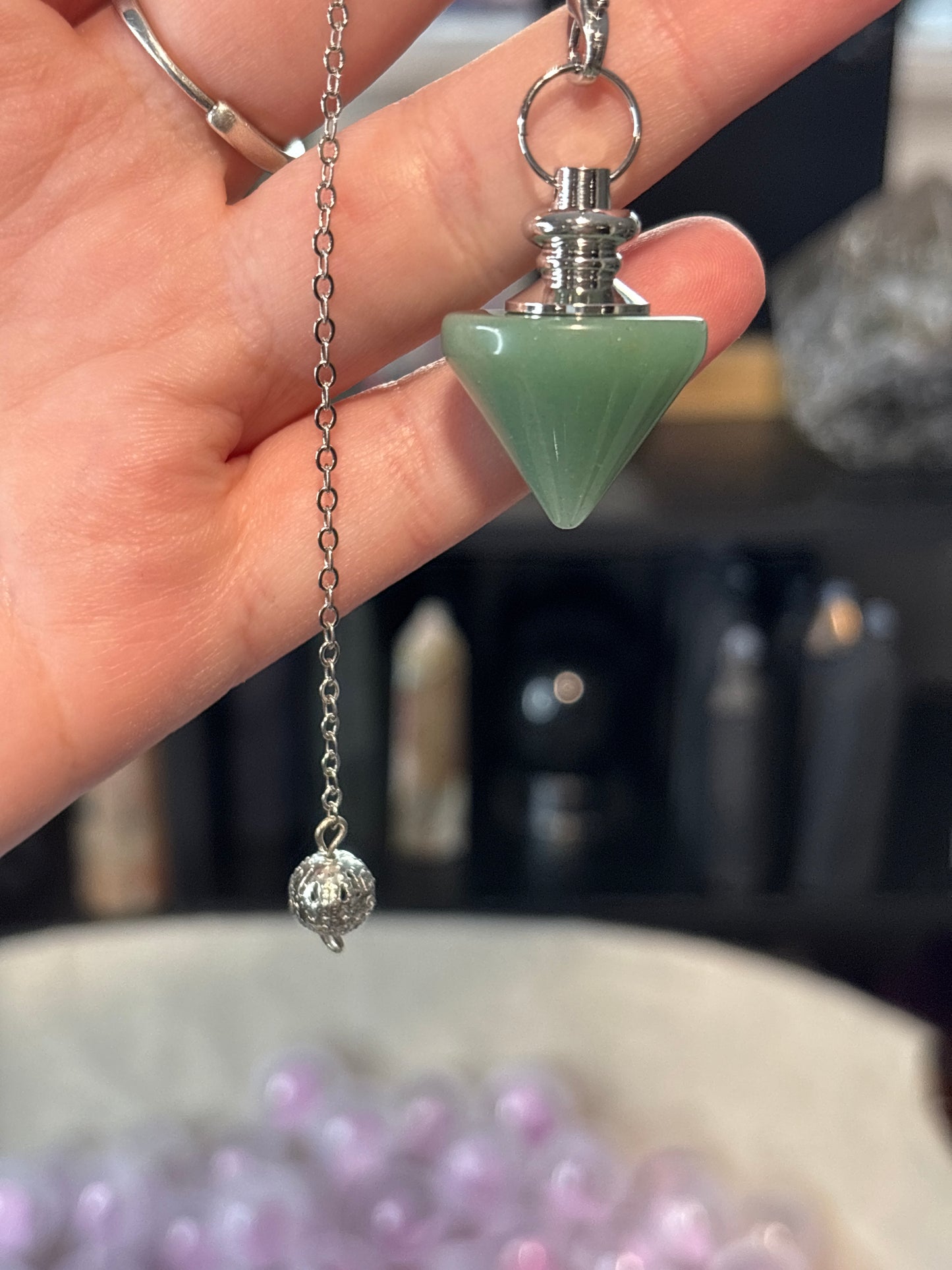 Pendulum Triangle Style - Green Aventurine