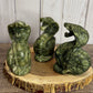 Cobra Snake Carvings - Green Jade