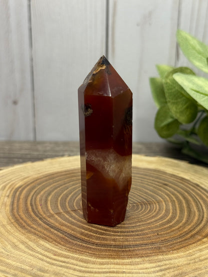 Moss Agate and Carnelian Mixed Tower
