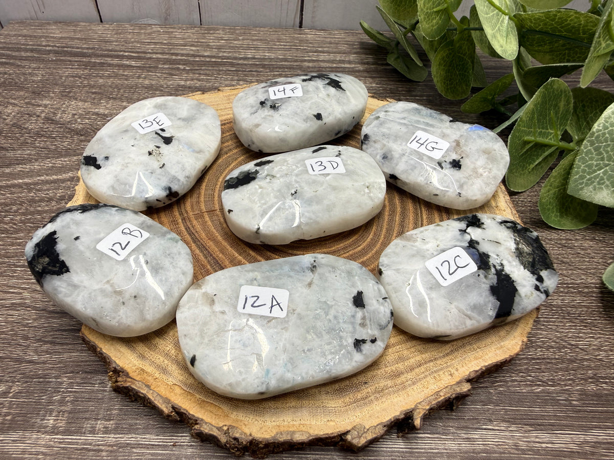 Rainbow Moonstone Palm Stone