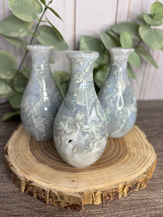 Moss Agate Vase