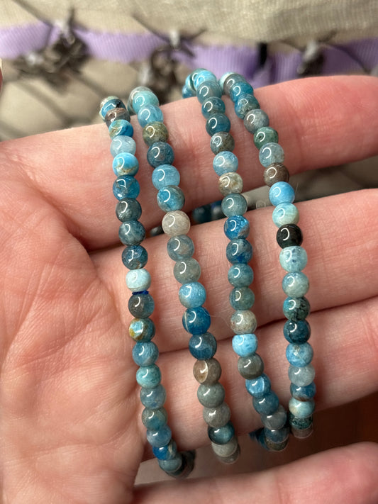 Blue Apatite - Bracelet 4 mm