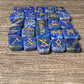 Lapis Lazuli Gemstone Rune Engraved Elder Futhark Lettering - Set 2