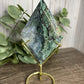 Moss Agate Diamonds with Stand