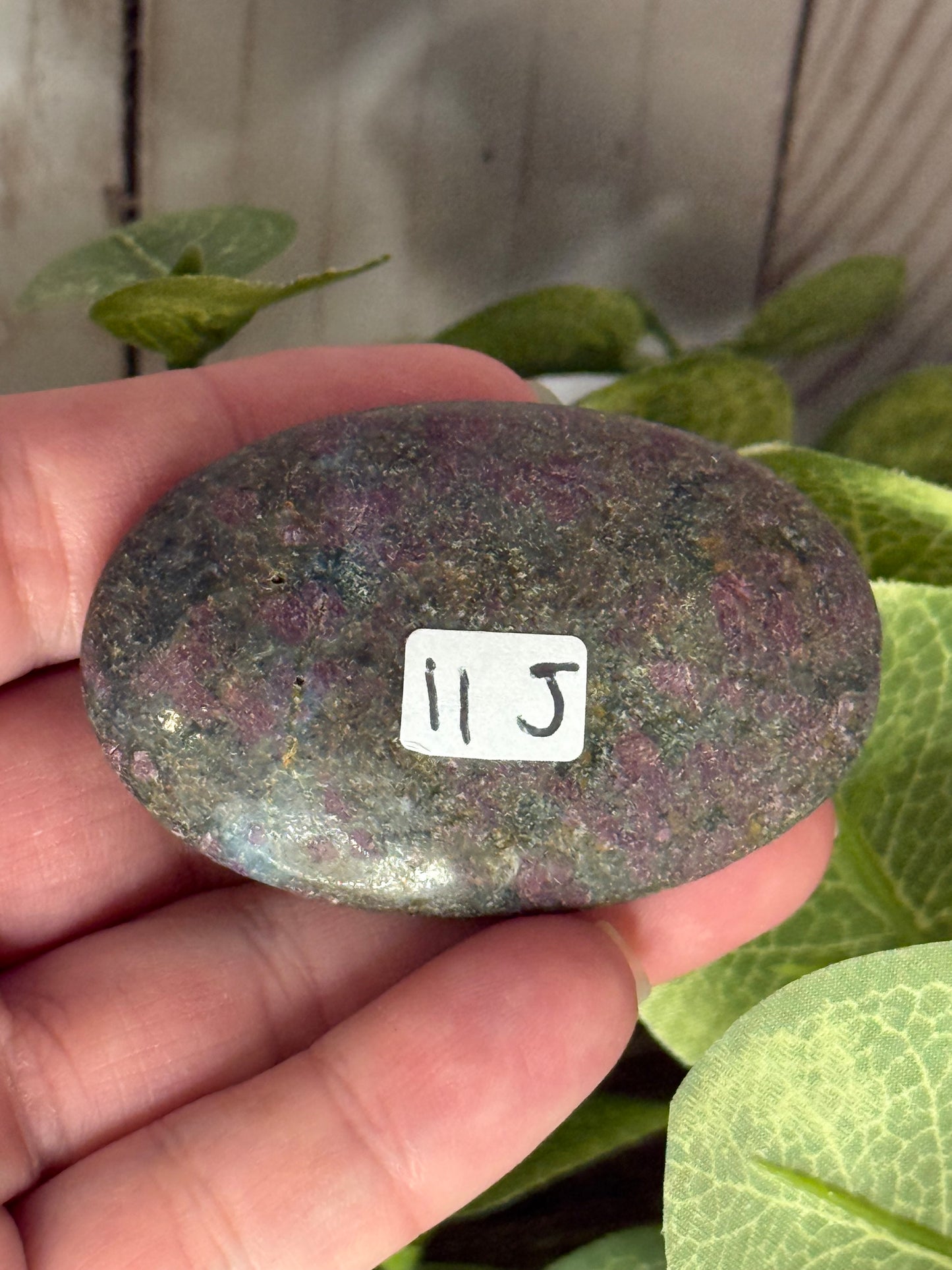Ruby & Fuchsite Palm Stones